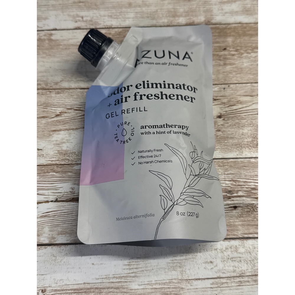 Azuna Odor Eliminator Air Freshener Gel Refill 8 oz AromaTherapy  Tea Tree Oil